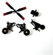 LANDING GEARS SET FOR YIBOO UJ375 Large 3.5 CH Apache AH-64 17" RC Helicopter