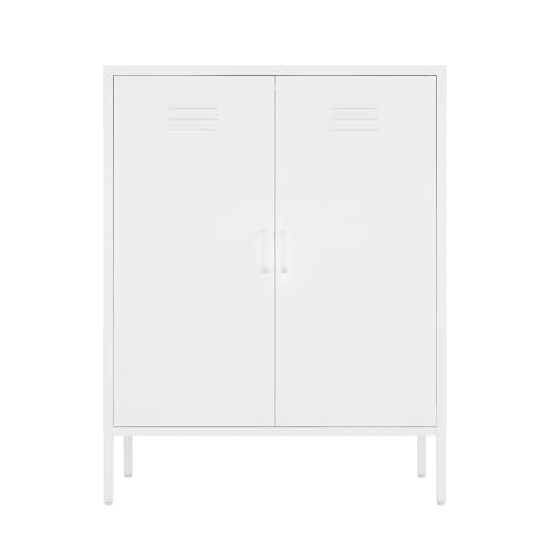 Manhattan Comfort Naomi Modern Metal Accent Cabinet, Minimalist Storage Cabinet…