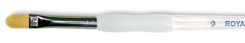ROYAL BRUSH Soft-Grip Golden Taklon Filbert Brush-Size 4