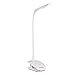 HandAcc Clip Desk Lamp Dimmable LED USB Reading Light with Sturdy Gooseneck for Desk, Bed Headboard and Computers(White)