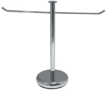 StilHaus 900-36-637509822958 Fluyd Collection Free Standing Brass Towel Bar, Satin Nickel