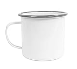 Crow Canyon Home Enamelware 16 oz. Coffee Mug, Grey