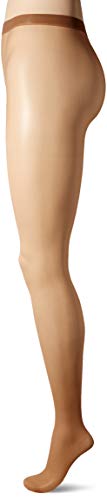 No Nonsense Women's Waist Pantyhose with Sheer Toe, Tan, Plus