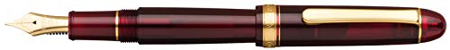 PLATINUM Japanese Fountain Pen #3776 Century Gold Trim Bourgogne SF/Red/0.30-036mm/Handmade/14K Gold Nib with Gift Box/Fountain Pen PNB15000-71SF Red