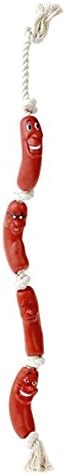 Caldex Classic Vinyl Sausage On A Rope Tug Toy, 660 mm