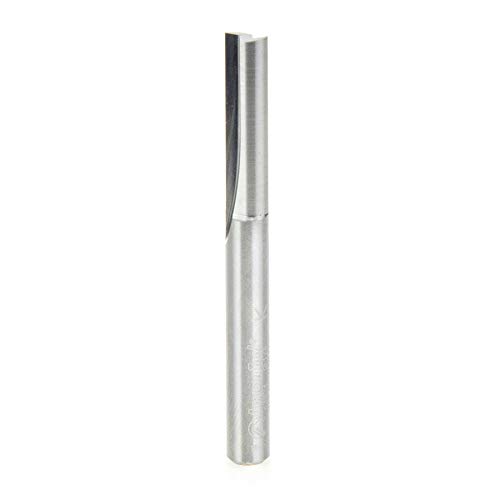 Amana Tool - 43824 Solid Carbide Straight Plunge 1/4 Dia x 1" 4 Shank Router Bit