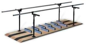 Rehabilitation Ambulation & Mobility Platform Width and Height Adjustable Parallel Rehab Bars, 10 ft Long