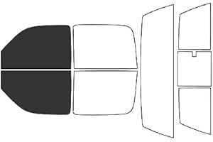 Rvinyl Window Tint Kit Compatible with Chevrolet Silverado 2001-2006 4 Door - Black 20% - Single Ply No Bubble Film - Do it Yourself Vehicle Front Precut Kit