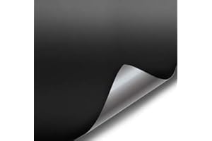 VVIVID Satin Flat Matte Stealth Jet Black 5ft Vinyl Wrap Roll with Air Release Technology (5ft x 1.5ft)