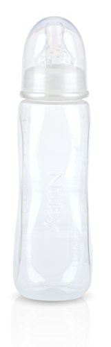 Nuby Standard Neck Tinted Bottle, 8 Ounce, Colors May Vary
