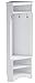 Prepac White Corner Hall Tree: Multifunctional Corner Clothes Rack with Corner Shoe Shelf - Elegant & Space-Saving Corner Solution for Your Home
