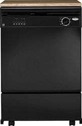 Whirlpool : DP840SWSX 24 Portable Dishwasher with 5 Cycles Black
