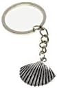 Silver Shell key ring Sea Shell Pendant Clam Shell Key chain Pearl Shell Jewellery