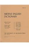 Middle English Dictionary, , 0472012231