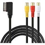EX1 AMI Audi Music Interface MDI Volkswagen Media Device Interface MMI to 3 RCA Audio Video Cable for Audi and Volkswagen