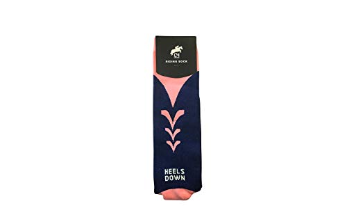 C4 Equestrian Horse Riding & Tall Boot Over the Calf Knee High Socks for Women, Fits size 612 , Navy & Pink