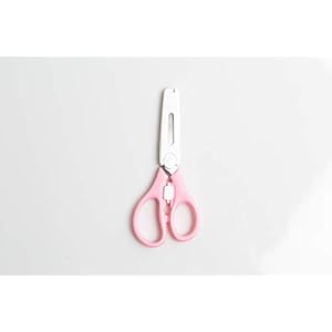 Little Angel Baby Food Scissors,Healthy Kitchen Shears,Children Safety Food Cutter,Never Rusts, with Cover (Pink)