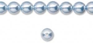 6mm Round Swarovski Light Blue Pearls (5810) Package of 50