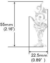 Inlay Sticker Decal Guitar Headstock In MOP Theme - 2pcs SET LP Flower Pot Torch - Thumbnail 3