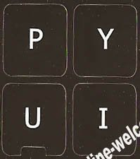 MAC DVORAK KEYBOARD STICKER BLACK BACKGROUND FOR MACINTOSH