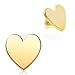 heart dermal 1.2mm (16G) 4mm Herat 24K over surgical steel (1pc)