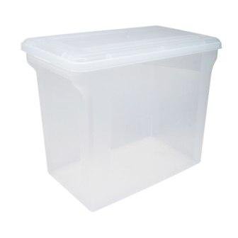 IRIS Scrapbook File Box w/Hanging File Folders, Clear