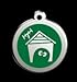 Custom Engraved Stainless Steel with Enamel Pet Id Tag - Size LARGE