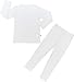 Baby Boys Girls Pajama Set 6M-8T Kids Cute Toddler Snug fit Pjs Cotton Sleepwear (Ivory-2 Small(80)/12-24Months)