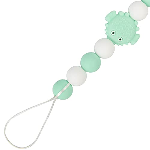 Babygoal Shell Fish Pacifier Clips, 2 Pack Pacifier Holders,Teething