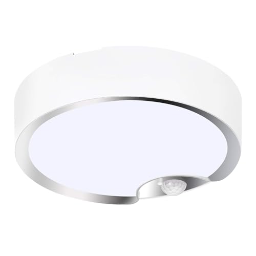 Photo 1 of TOOWELL Motion Sensor Ceiling Light Battery Operated Indoor/Outdoor LED Ceiling Lights for Closet Hallway Pantry Laundry Stairs Garage Bathroom Shower Porch Shed Wall 400LM Motion Activated Light