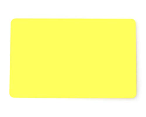 100 x PerfectID Premium ISO Quality PVC Plastic Plain Blank CR80 ID Card of Size 86x54mm (Credit Card Size) & 760 Microns Thickness. (Yellow)