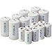 Eneloop Spacers 8 C Size Spacers & 8 D Size Spacers for Use with Ni-MH Rechargeable AA Battery Cell Pack of 16