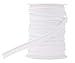 Mandala Crafts Maxi Piping Trim, Double Fold Bias Tape, Welting Cord from Cotton Polyester for Sewing, Trimming, Upholstery (White, 2.5mm 0.5 inch 55 Yards)
