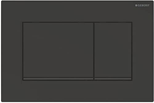 Geberit, Placca di comando Sigma30 115.883.16.1, per risciacquo a 2 quantità, colore nero opaco, nero 115883161