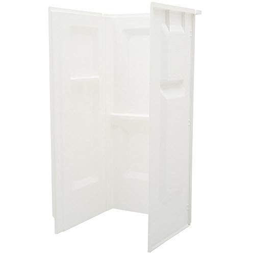 Mustee 736WHT Durawall Shower Wall Surround Side and Back Panels, White
