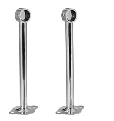 BOXONLY 26.5mm Dia, Type 25,Ceiling Mounted Rail Rod Support sockets,Wardrobe Tube Brackets,2PCS