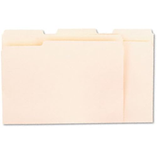 Universal Manila Top Tab File Folder, Letter Size, 1/2 Cut, Pack of 100
