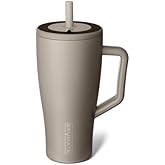 BrüMate Era 30 oz Tumbler with Handle and Straw | 100% Leakproof Insulated Water Bottle Tumbler with Lid and Flexible SoftSip Straw | Made of Stainless Steel | Cup Holder Friendly | 30oz (Mocha)