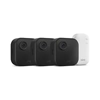 Blink Outdoor 4 – Wireless smart security camera, two-year battery life, 1080p HD day and infrared night live view, two-way talk. Sync Module Core included – 3 camera system