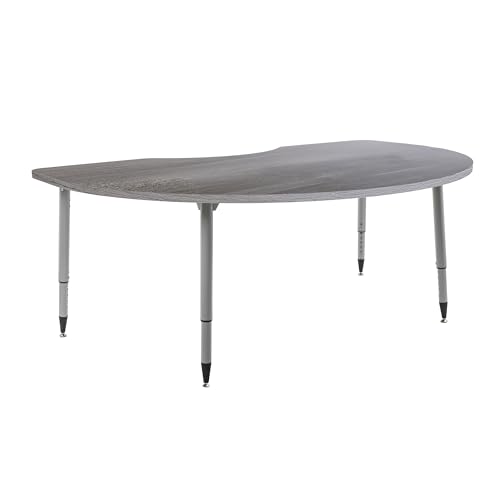 Adapte Commercial Classroom Activity Table - 48" x 72" Kidney Woodgrain, ADA Co…