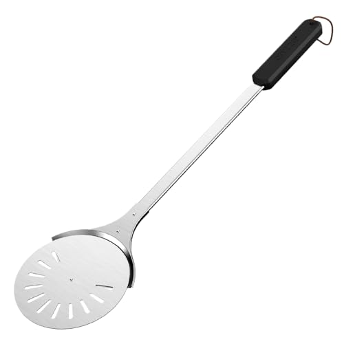 Cozze® Rotating Pizza Peel Ø18 cm, 76 cm Long – Stainless Steel (430) Pizza Turner with Long Handle, Heat-Resistant, Easy to Clean, LFGB