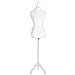 Best Choice Products Female Mannequin Torso Display w/ Adjustable Tripod Stand and Foam Padding, White