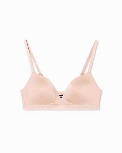 Emporio Armani Iconic Damen Triangel-BH aus Mikrofaser, gepolstert, Rosa, Größe M, Rose, M