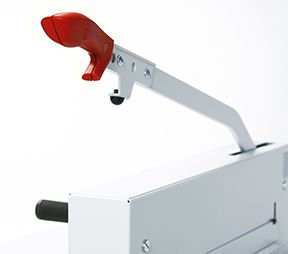 MBM CU0449 TRIUMPH 4300 Economical Manual Tabletop Cutter, Fast-action Clamp and SCS Safety Features, Precision Side Guide (mm/inches), German Steel Blade, All-metal Construction