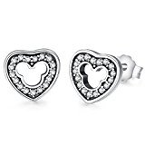 Twenty Plus Mickey Silhouette Stud Earrings With CZ