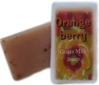 All Natural, Handmade, Orangeberry Goats Milk Soap by Amish Country Essentials. 3.5oz
