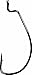 Gamakatsu 25 Pack EWG Offset Worm Hook (Red, 4/0) (58314-25)