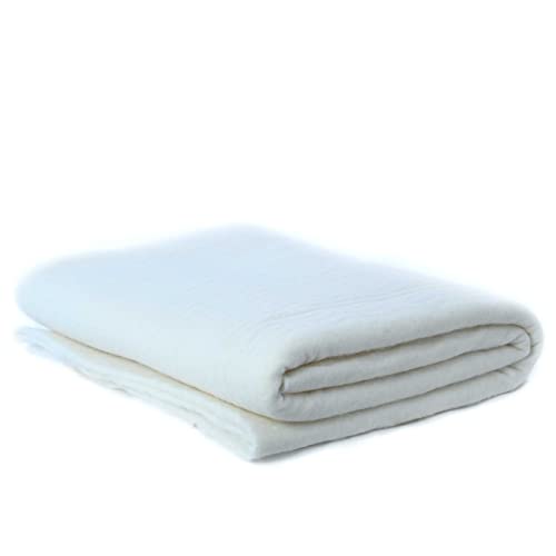 White Cotton Quilt Batting 45"x60" for Patchwork Quilting Sewing