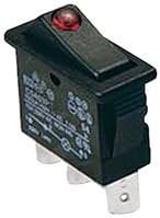 ARCOLECTRIC SWITCHES C5503PTNAM ROCKER SWITCH, SPST, 20A, 250VAC, RED