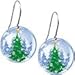 Body Candy Winter Holiday Womens Snow Globe Holiday Christmas Tree Earrings